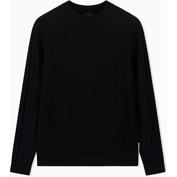 Armani Exchange Men's Merino Wool Long Sleeve Turtleneck Sweater